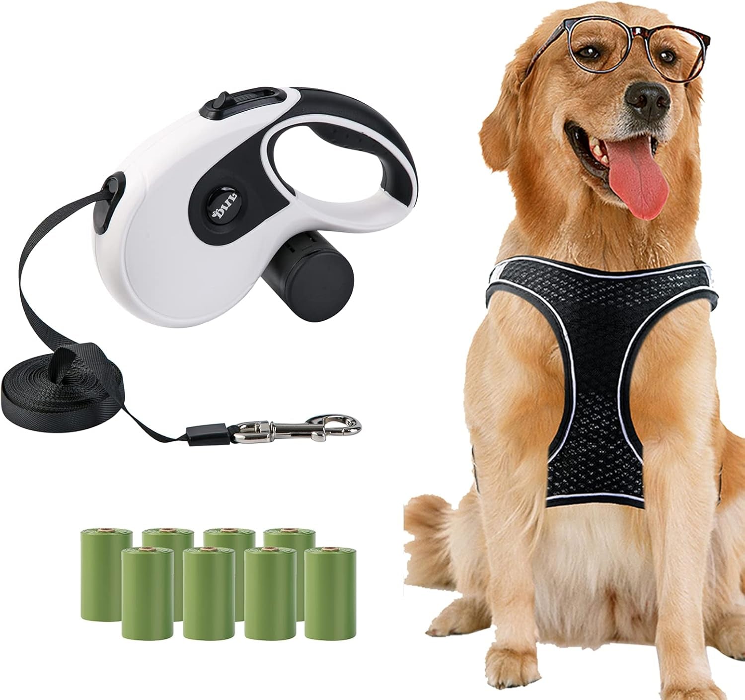 No Pull Dog Harness Handle Puppy Harness and Leash Set Dog Harness for Small Medium Large Dogs No Pull 5M/16.4Ft Leash No-Choke Dog Vest S/M/L/XL