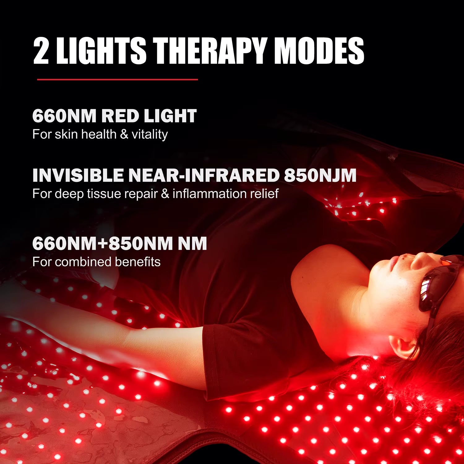 2024 Hot Sale 660Nm 850Nm Led Red Nir Light Therapy Pad Red Light Therapy Sleeping Bag Full Body Mat Bed