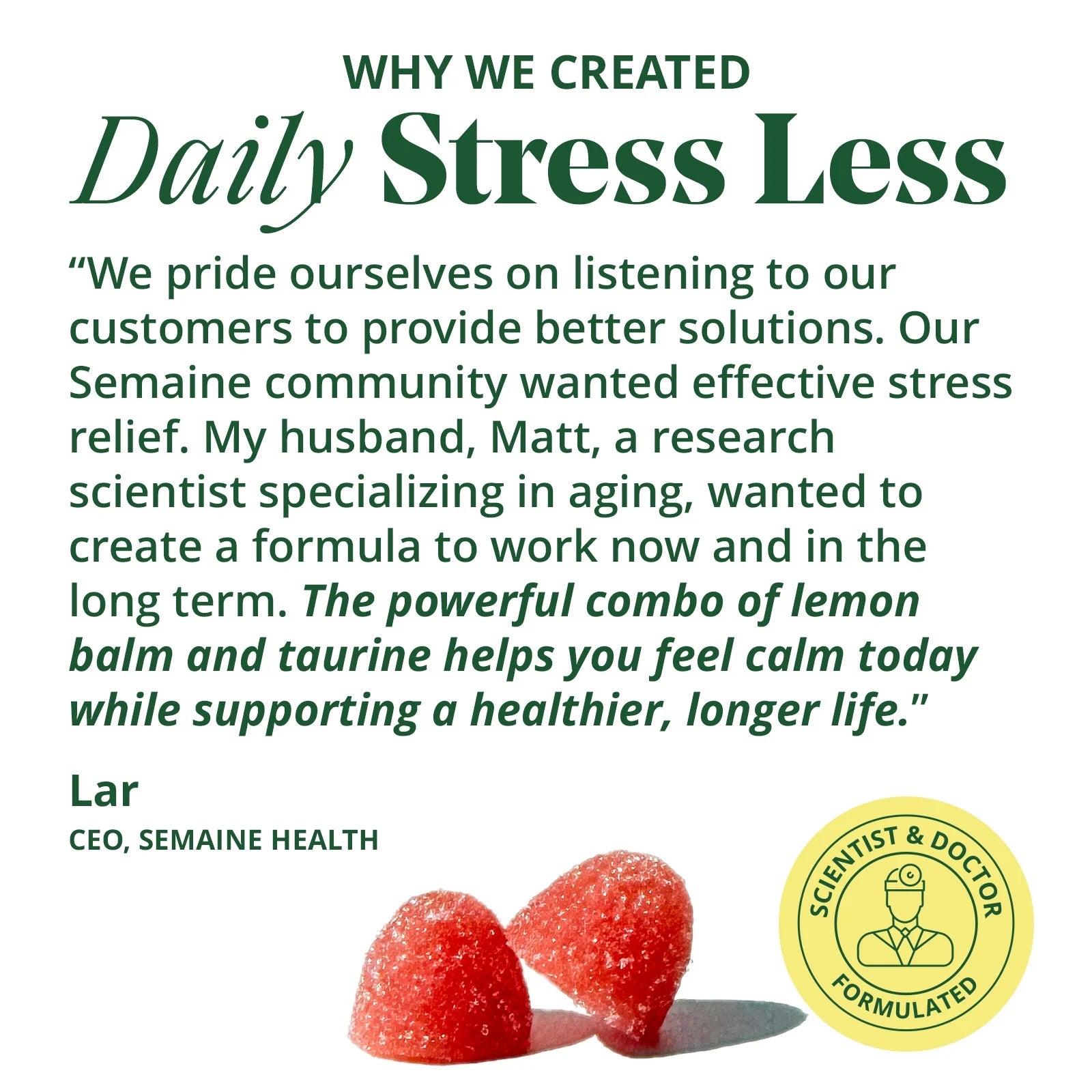 Stress Less Gummy with Cortisol Care® 60 Count – Balance Cortisol, Better Mood & Sleep