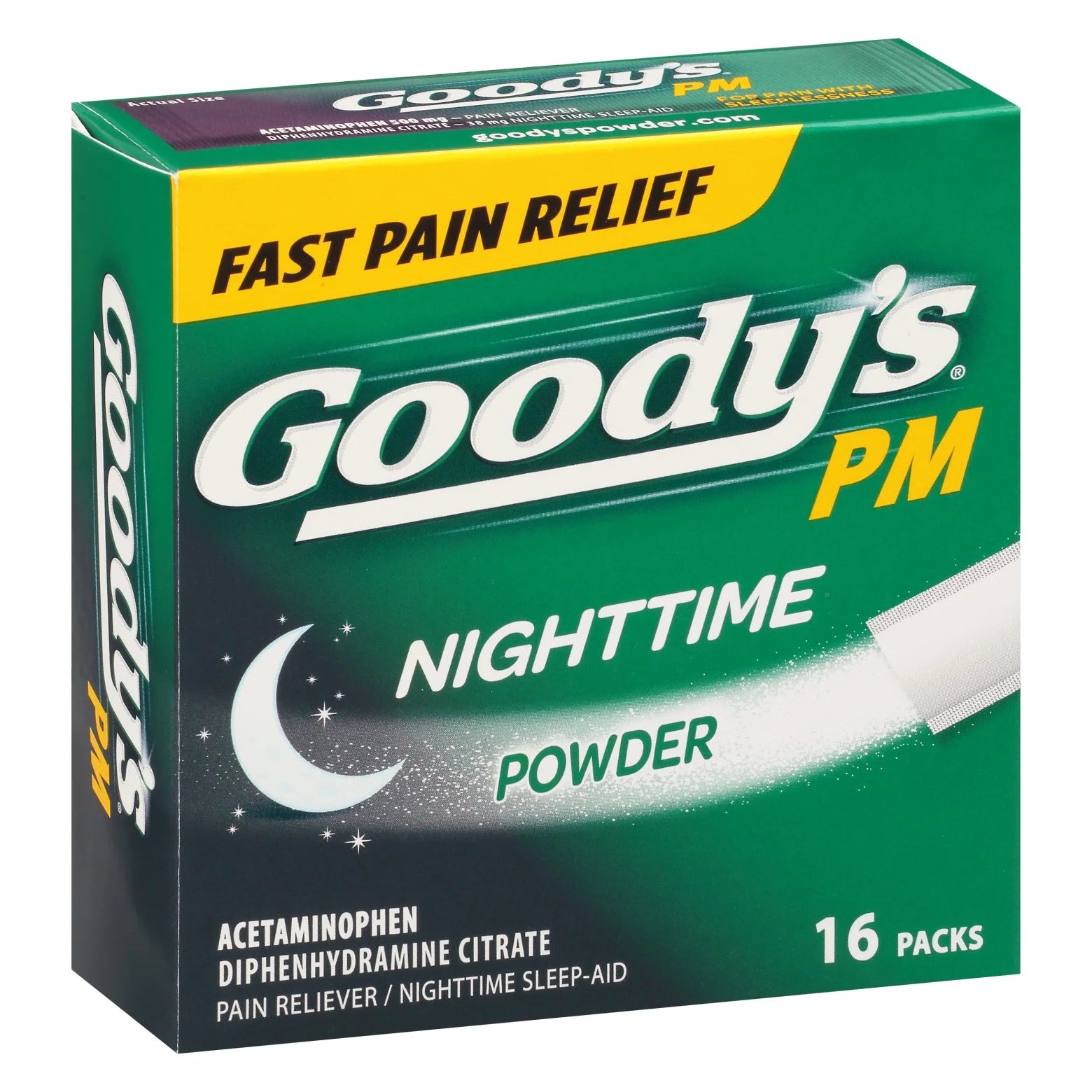(2 Pack)  PM for Pain with Sleeplessness Nighttime Powder, Sleep Support, 16 Powder Sticks