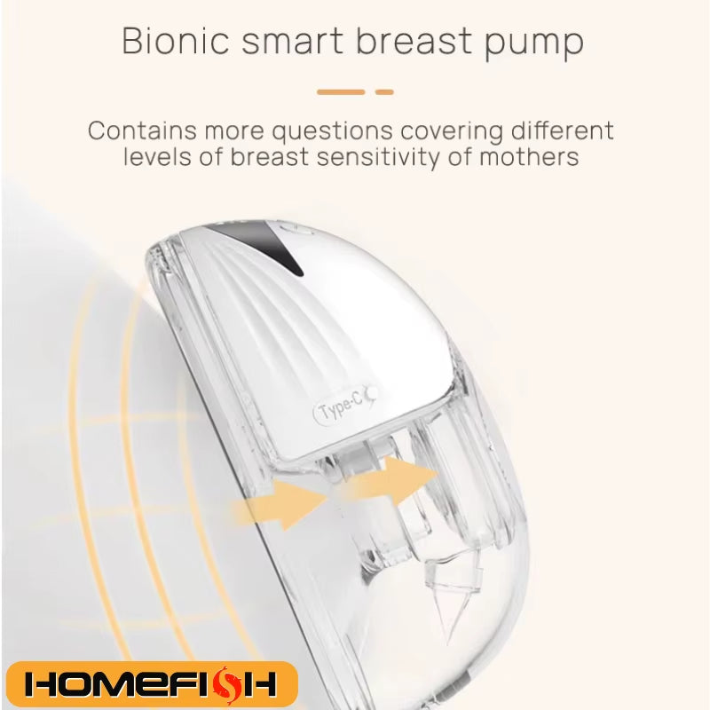 Wearable Electric Breast Pump Hands Free Electric Portable Breast Pump Bpa-Free with LED Display 4 Modes & 12 Levels