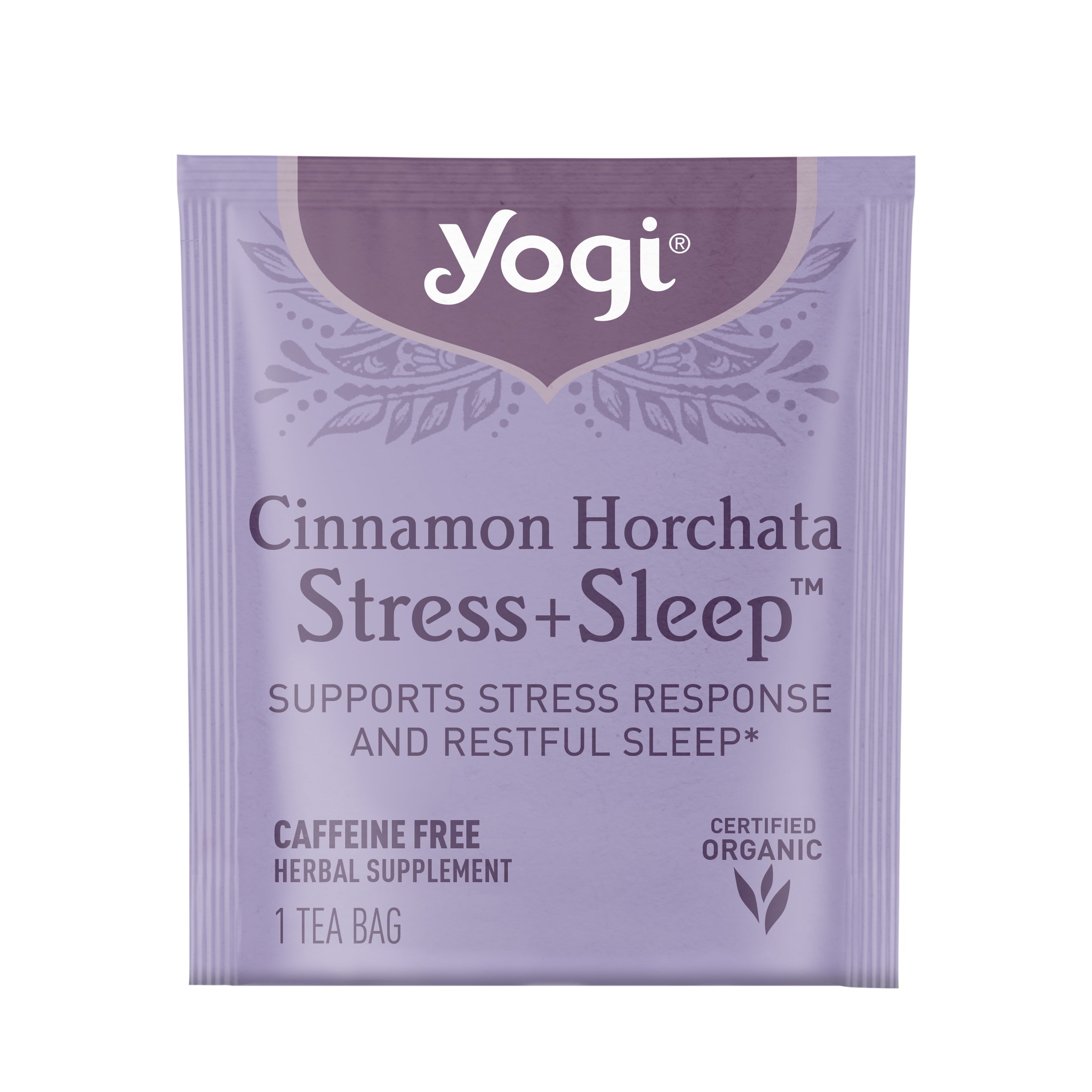 Tea Cinnamon Horchata Stress + Sleep, Caffeine-Free Herbal Tea Bags, 16 Count
