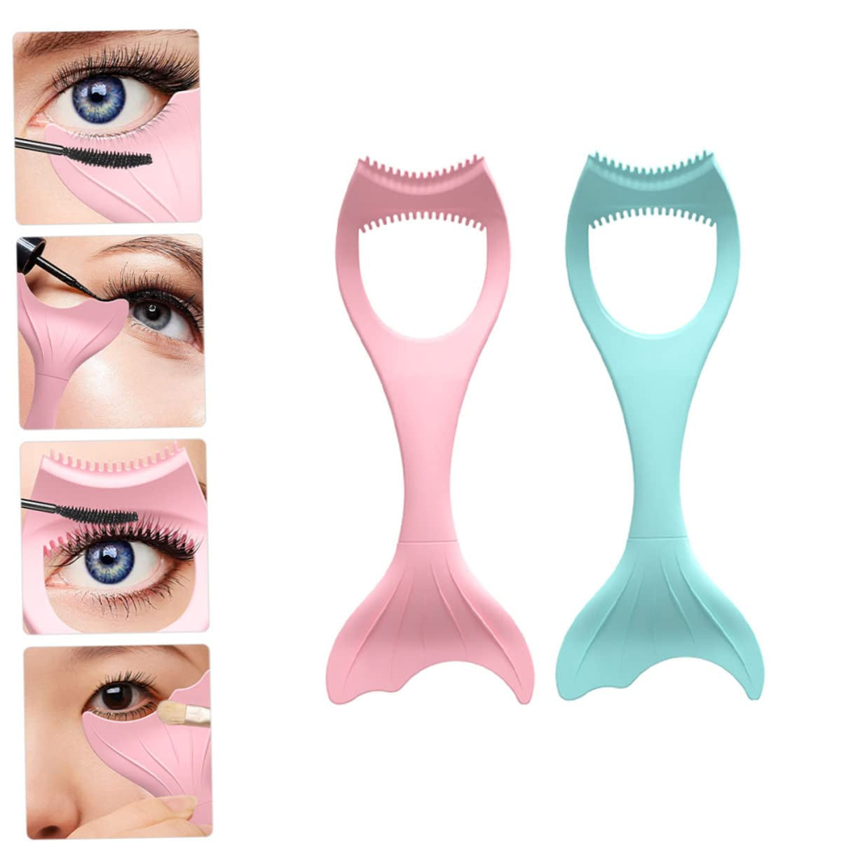 2Pcs Silicone Eyeliner Aid Tools for Women Makeup Applicator for Eye Makeup Comfortable Use Smudge Mascara Application for Beginners