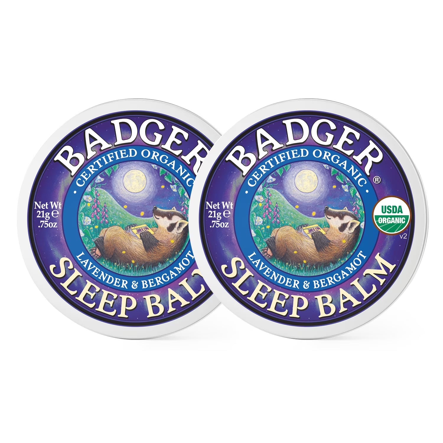 Natural Sleep Balm, Lavender and Bergamot, 0.75 Oz (2 Pack)