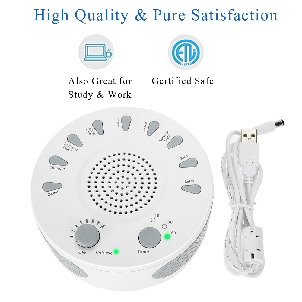 White Noise Sleep Relax Sound Spa Baby Relaxation Soothing Aid Machine