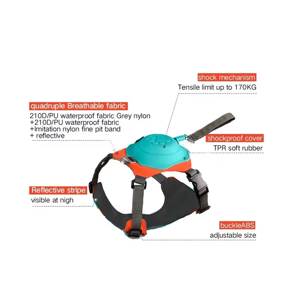 2-In-1 No Pull Dog Harness with Retractable Leash,Automatic anti Burst Impact Function,Adjustable Breathable Dog Vest,S B20