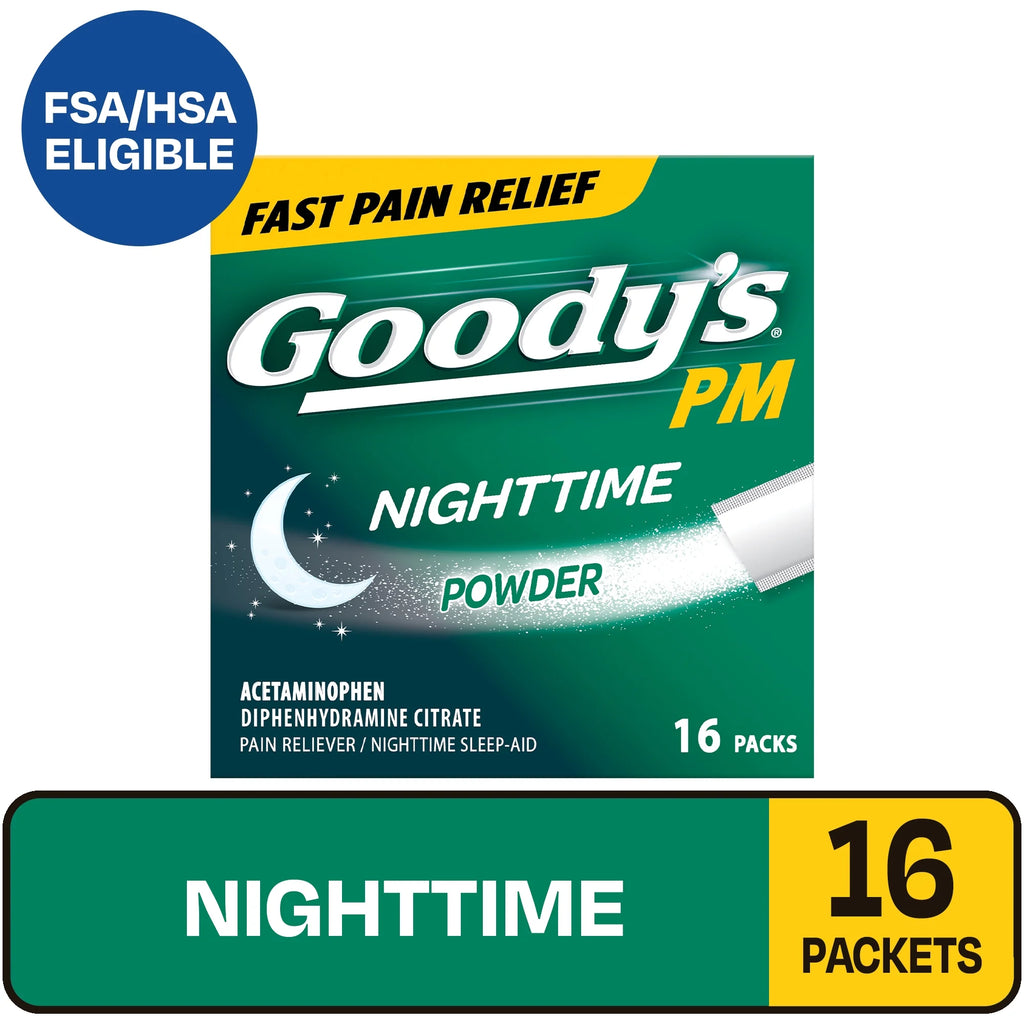 (2 Pack)  PM for Pain with Sleeplessness Nighttime Powder, Sleep Support, 16 Powder Sticks