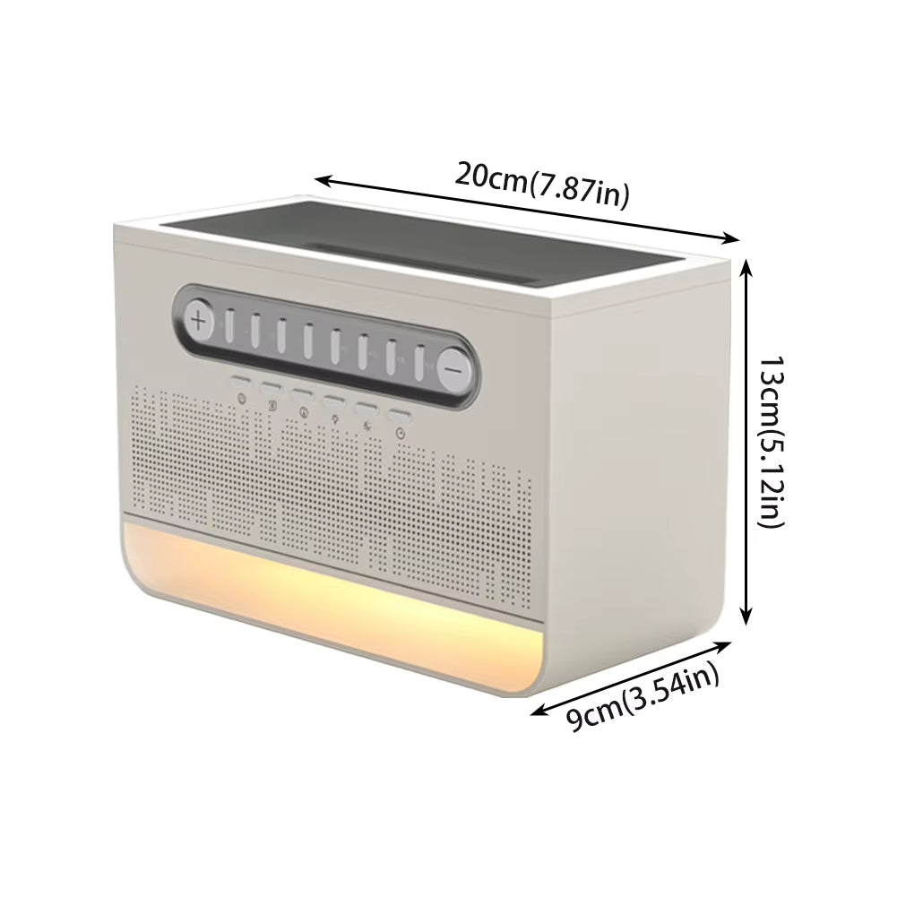 Dimmable Night Light with 8 Nature Sounds Bluetooth-Compatible Speaker Timing Aromatherapy Humidifier for Yoga Meditation