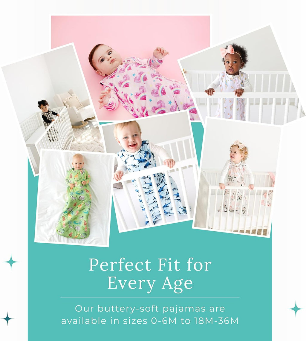 Baby Sleep Sacks - Sleeveless Swaddle Sacks & Sleeping Bags - Extra Long 2 Way Zipper - 1 TOG