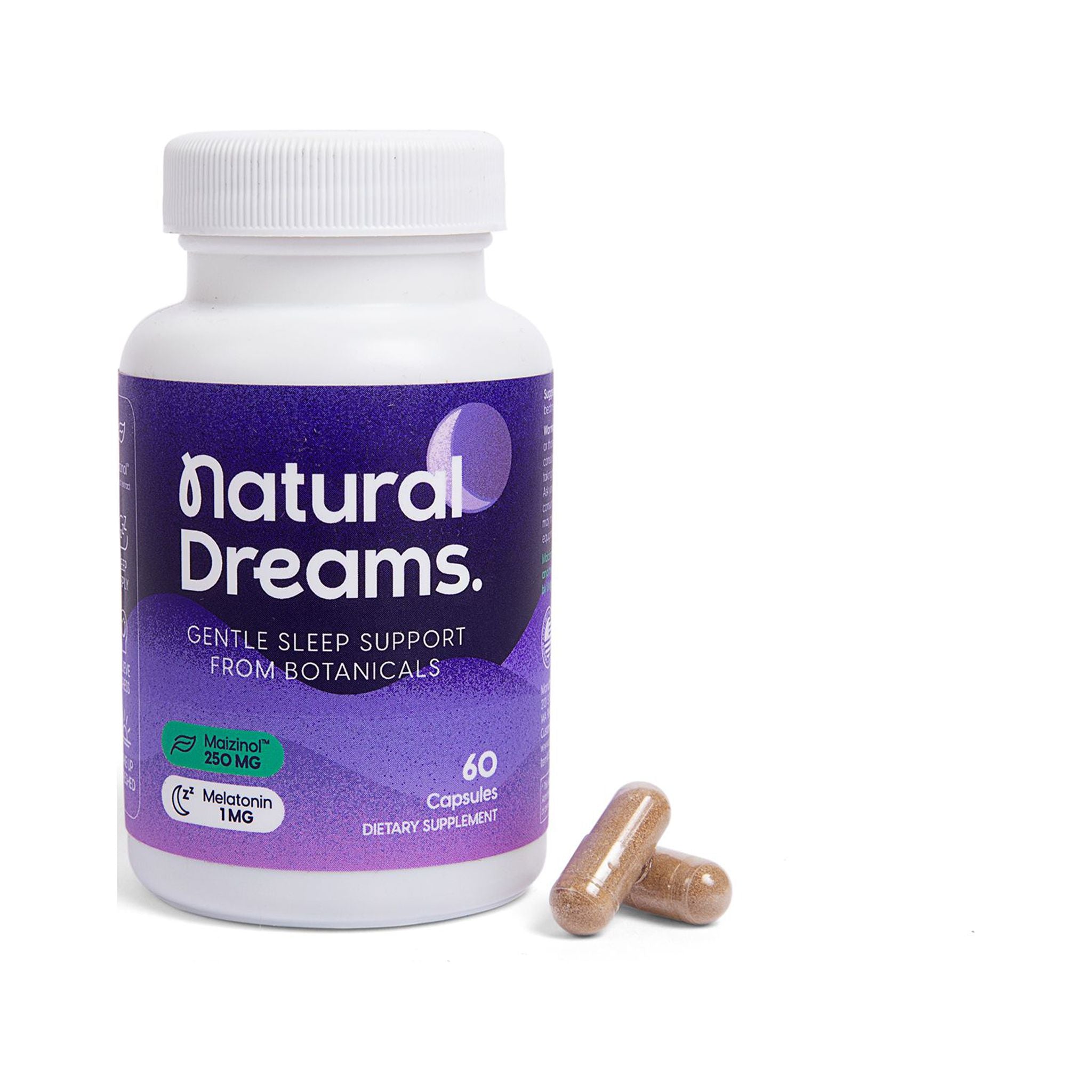 Natural Dreams - Natural Sleep Aid, Non-Habit Forming Sleep Supplement W/ Valerian Root Extract, Melatonin, & Maizinol, 30 Ct