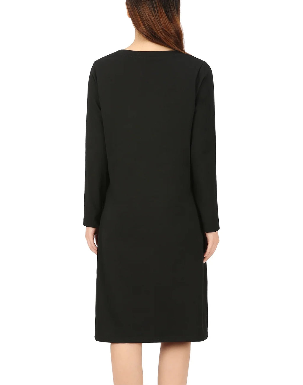 Womens Sleepwear Cotton Nightgowns Long Sleeve Sleepshirt Print Night Shirt (Need Sleep, S/M)