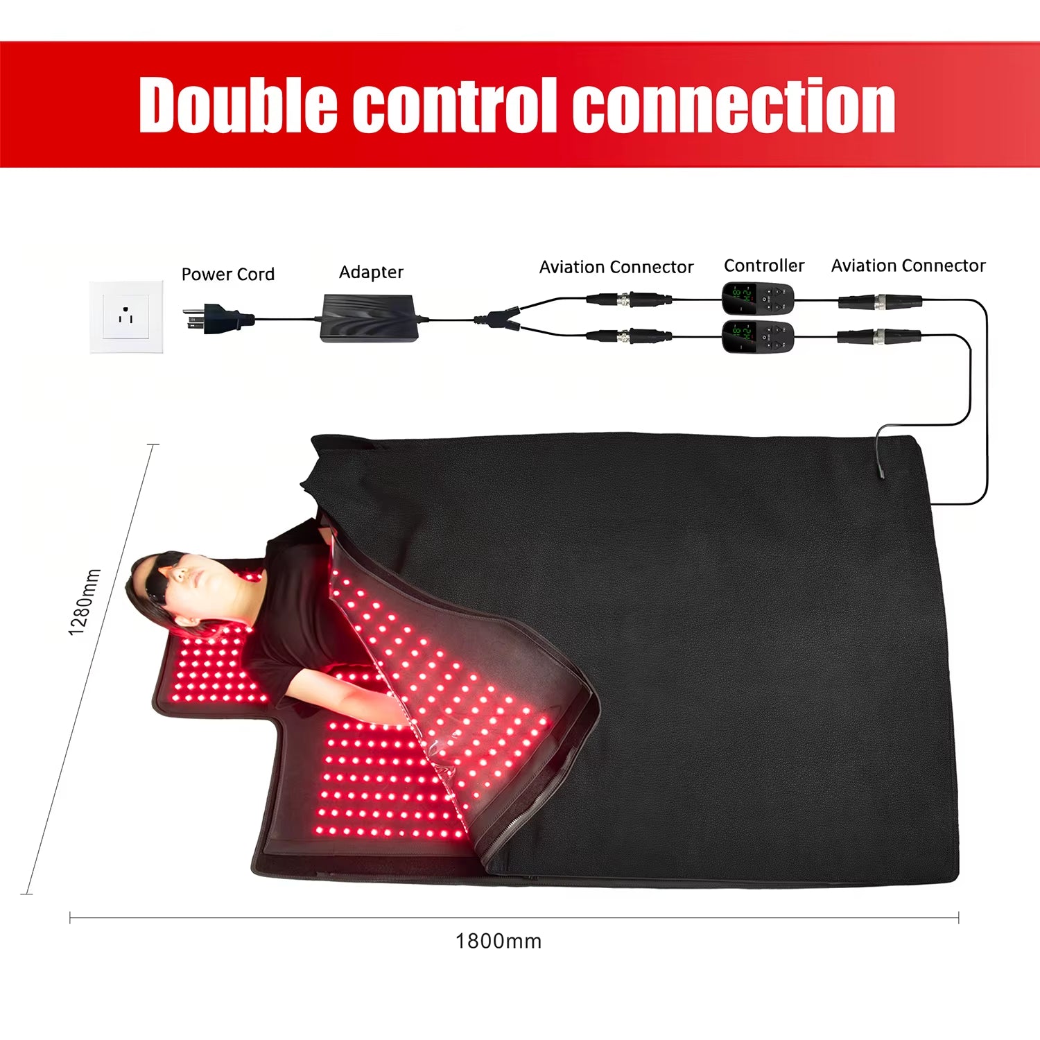 2024 Hot Sale 660Nm 850Nm Led Red Nir Light Therapy Pad Red Light Therapy Sleeping Bag Full Body Mat Bed