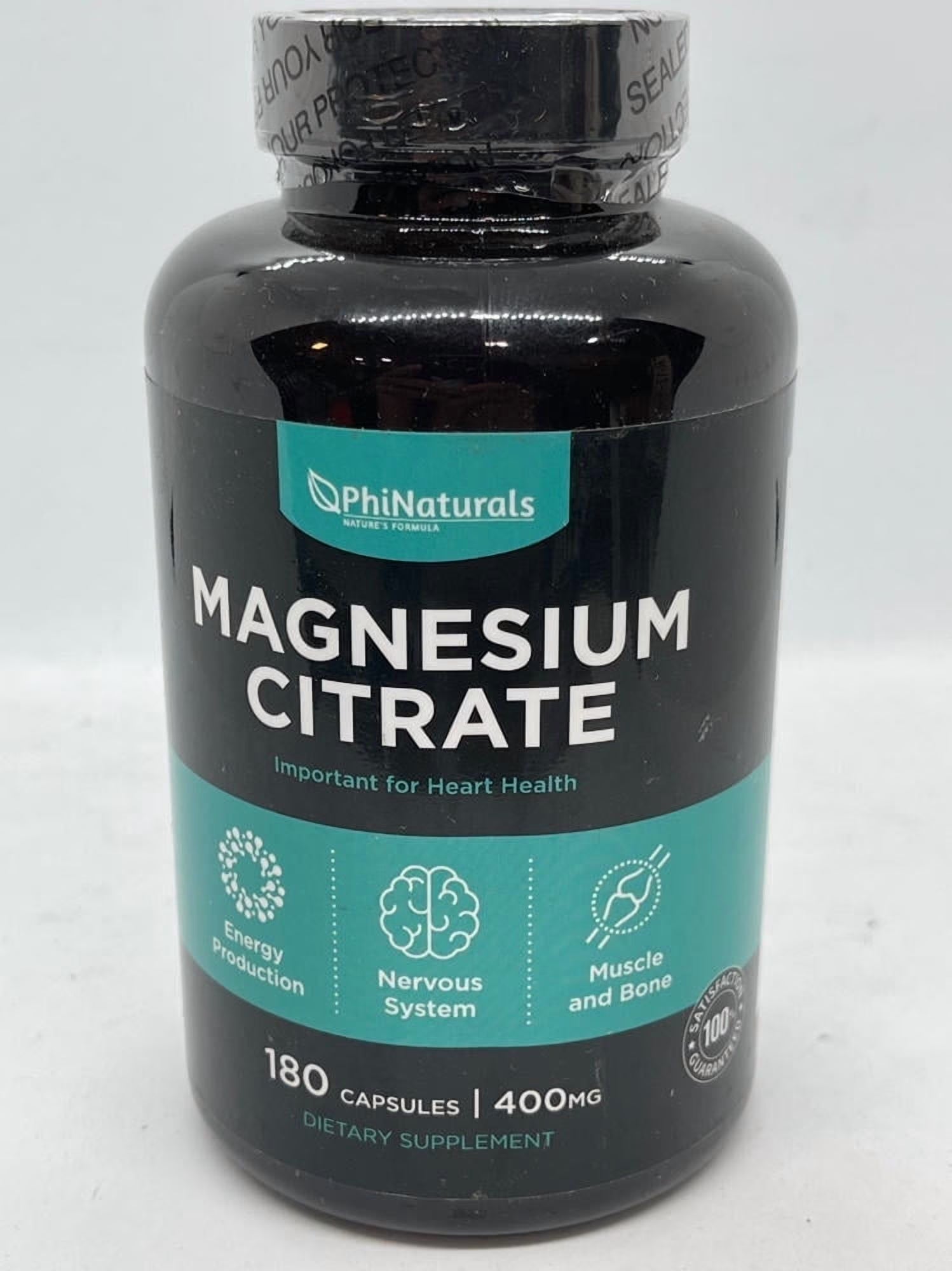 Magnesium Citrate 400Mg Supplement 180 Capsules by