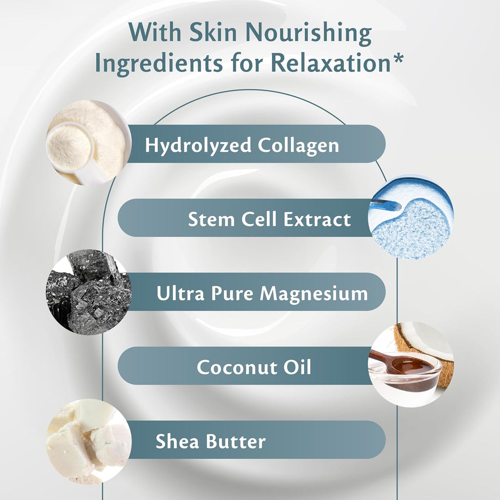 Unscented Magnesium Lotion for Sleep & Leg Cramps, Suitable for Sensitive Skin, Helps with Muscle Relaxation, Soothes Tired Legs & Foot Aches and Supports Restful Nights, 8 Fl Oz