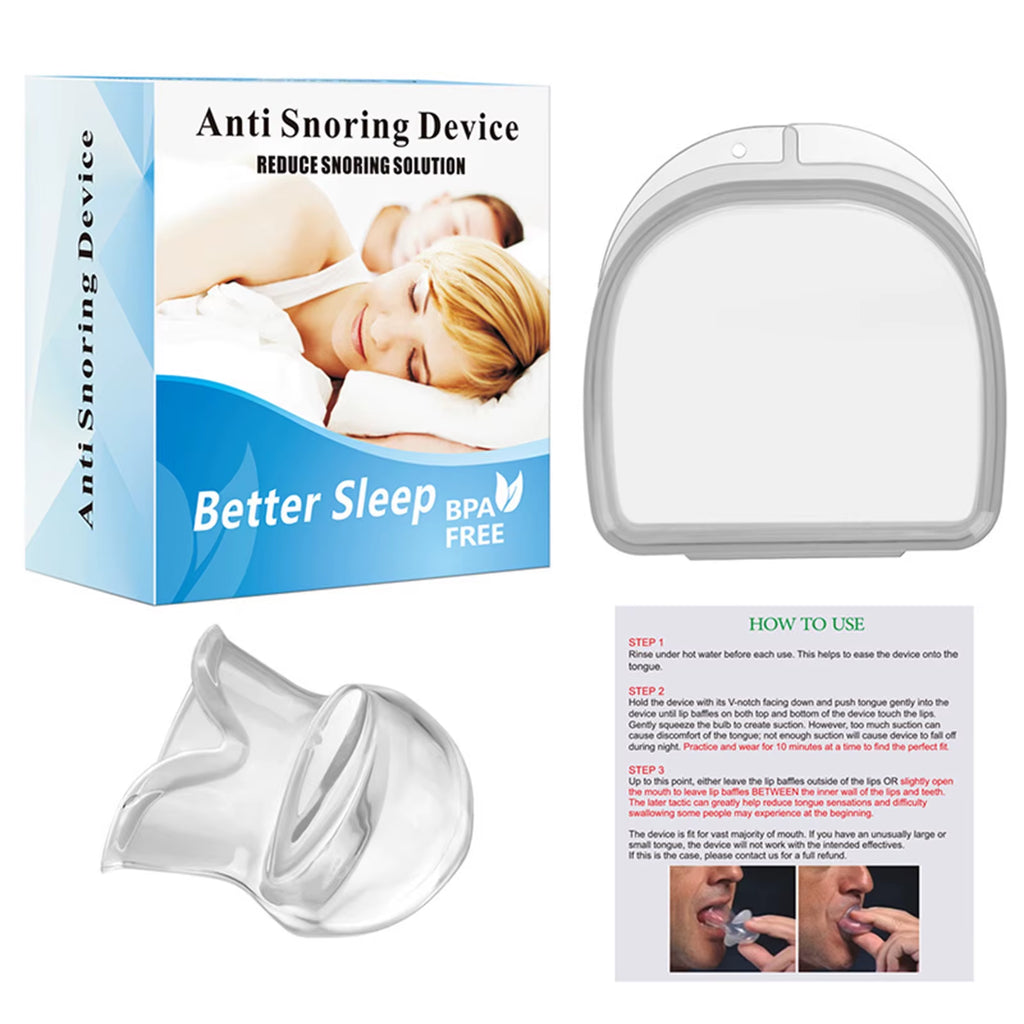 Anti-Snoring Device Silicone Tongue Cover for Mouth anti Snoring Solution for Better Nighttime Sleeping