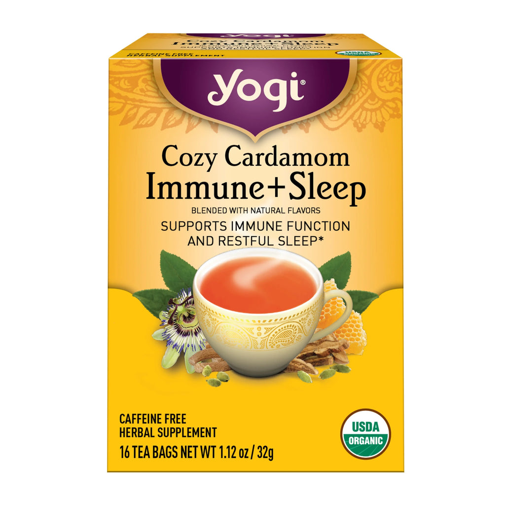 Tea Cozy Cardamom Immune plus Sleep, Herbal Tea Bags, 16 Count