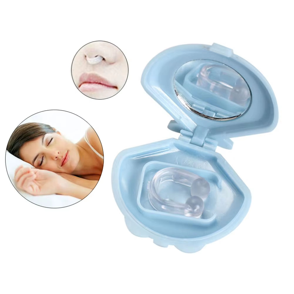 Silicone Anti-Snoring Device Sleep Aids Stop Snore Nose Vents Snore Reducing Relief Device Nose Clip for Unisex Men Women
