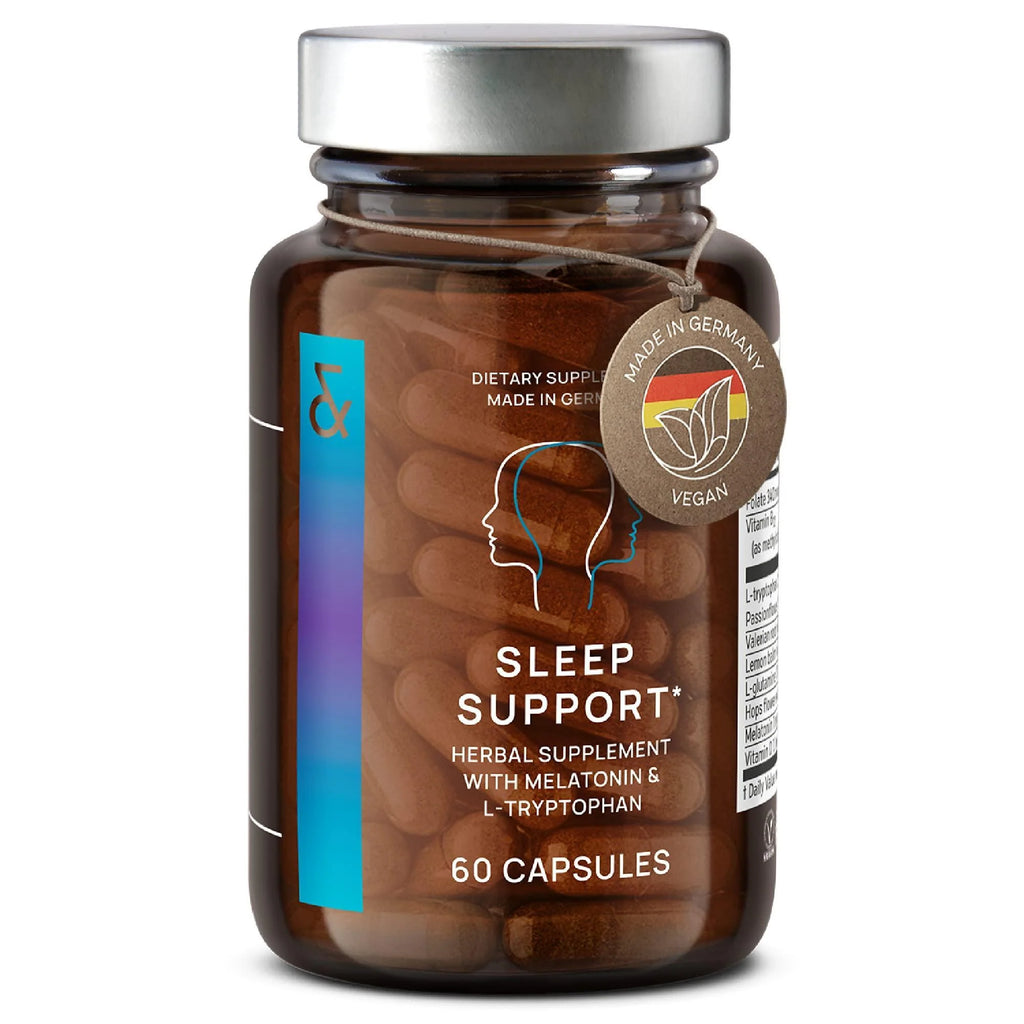 Natural Sleep Support with Melatonin 1 Mg L Tryptophan Passionflower Valerian