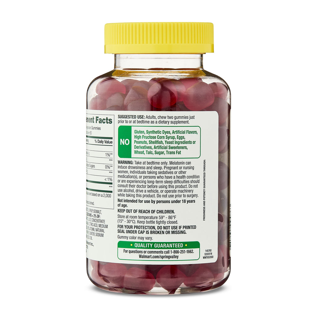 (3 Pack)  Zero Sugar Melatonin Sleep Support Dietary Supplement Gummies, 5 Mg, 120 Count