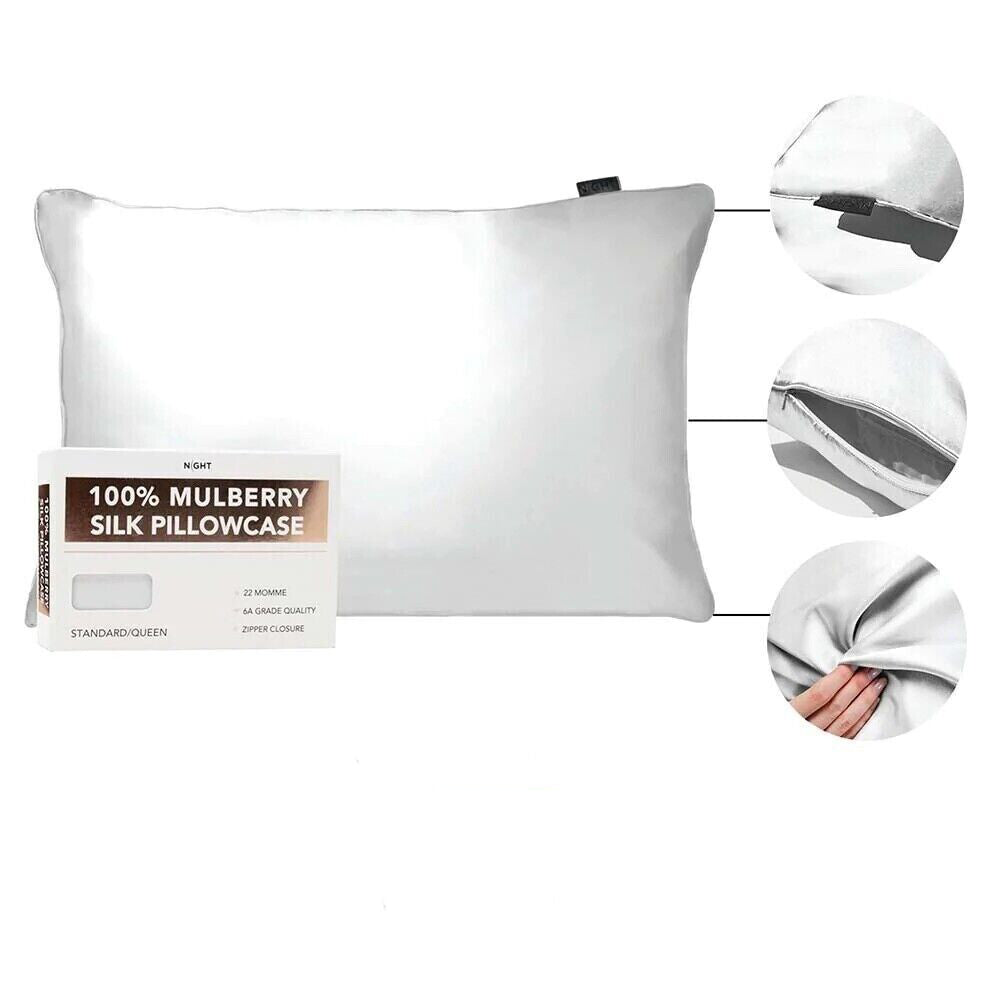 100% Mulberry Silk Pillowcase Christmas Gifts for Hair and Skin with Zipper