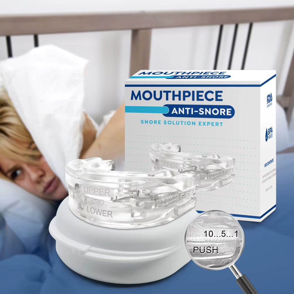 Portable anti Snore Mouth Guard with Storage Box Teeth Grinding Splint Snoring Reduction Improve Sleep Quality