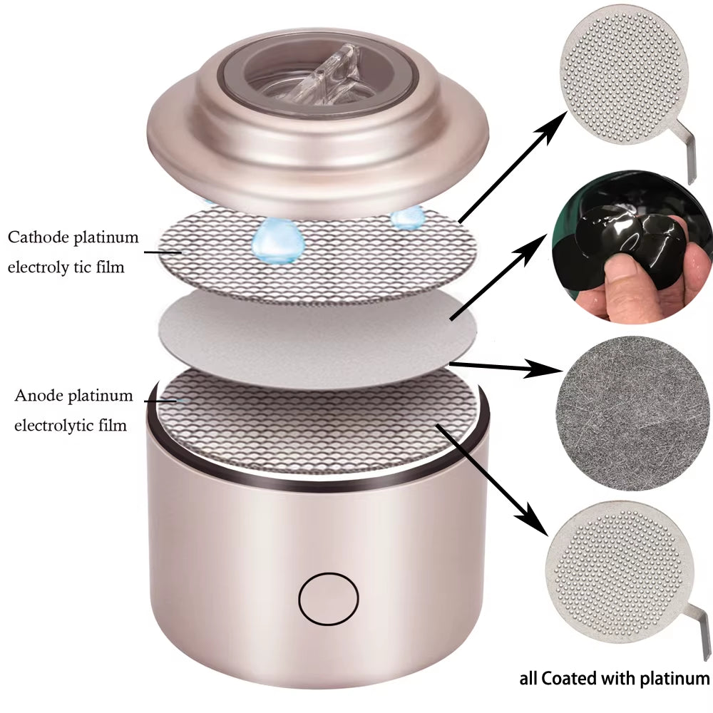 5000PPB Nano-Enriched Hydrogen Water Generator Bottle - Alkaline Anti-Aging Ionizer with Hydrogen-Oxygen Separation Technology