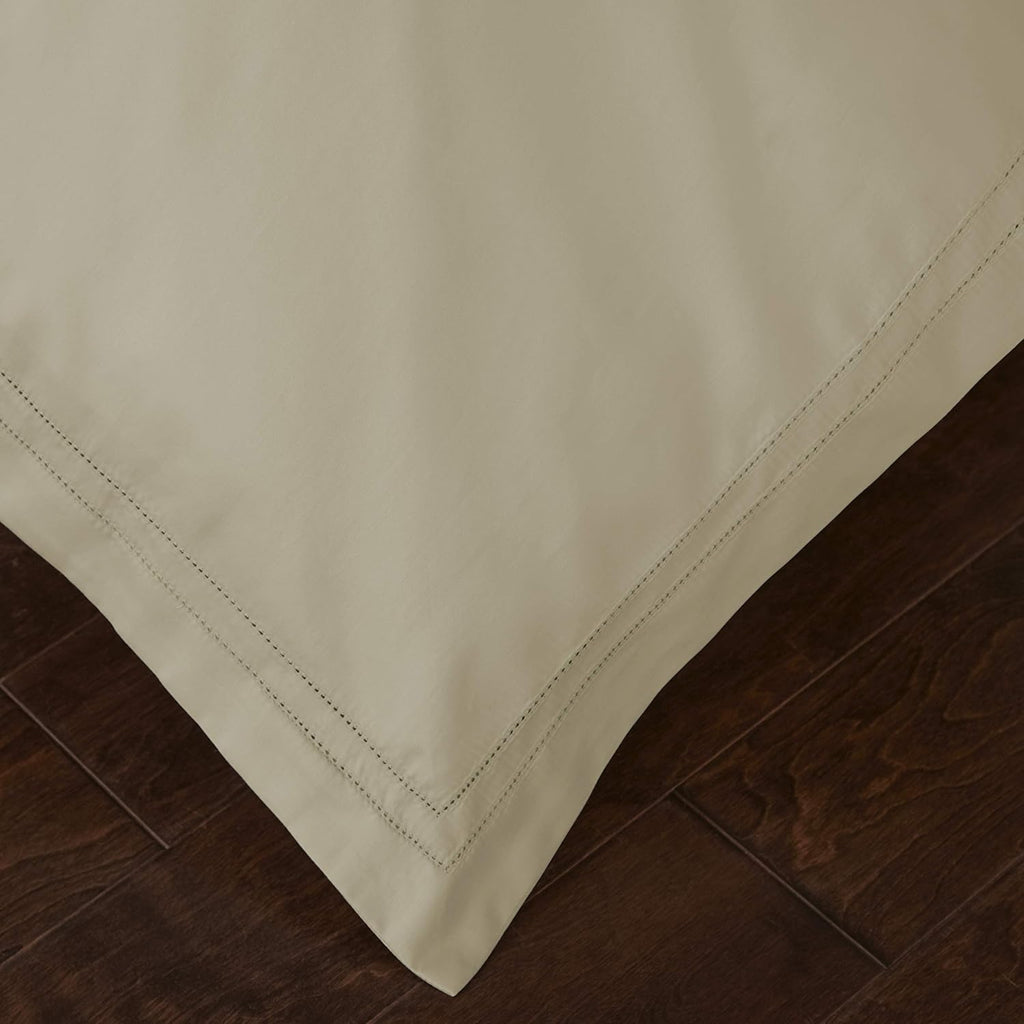 Luxury Duvet Cover Set 100% Certified Egyptian Cotton, Cool Breathable Ultra Soft Double Hem-Stitched Sateen Weave, Hidden Zipper Closure 1 Duvet Cover and 2 Pillow Shams (Tan, King)