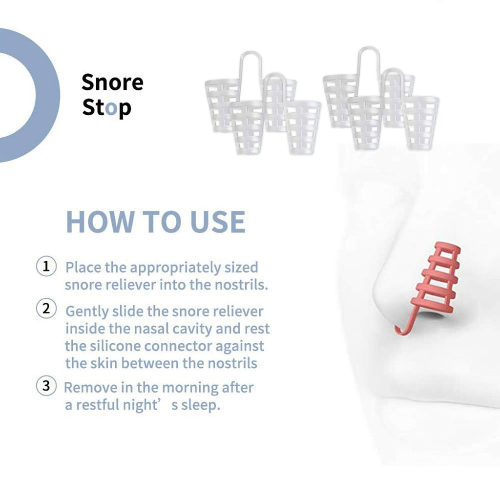 4PCS anti Snore Nose Clip Stop Snoring Stopper Device Sleep Aids Cones Vent