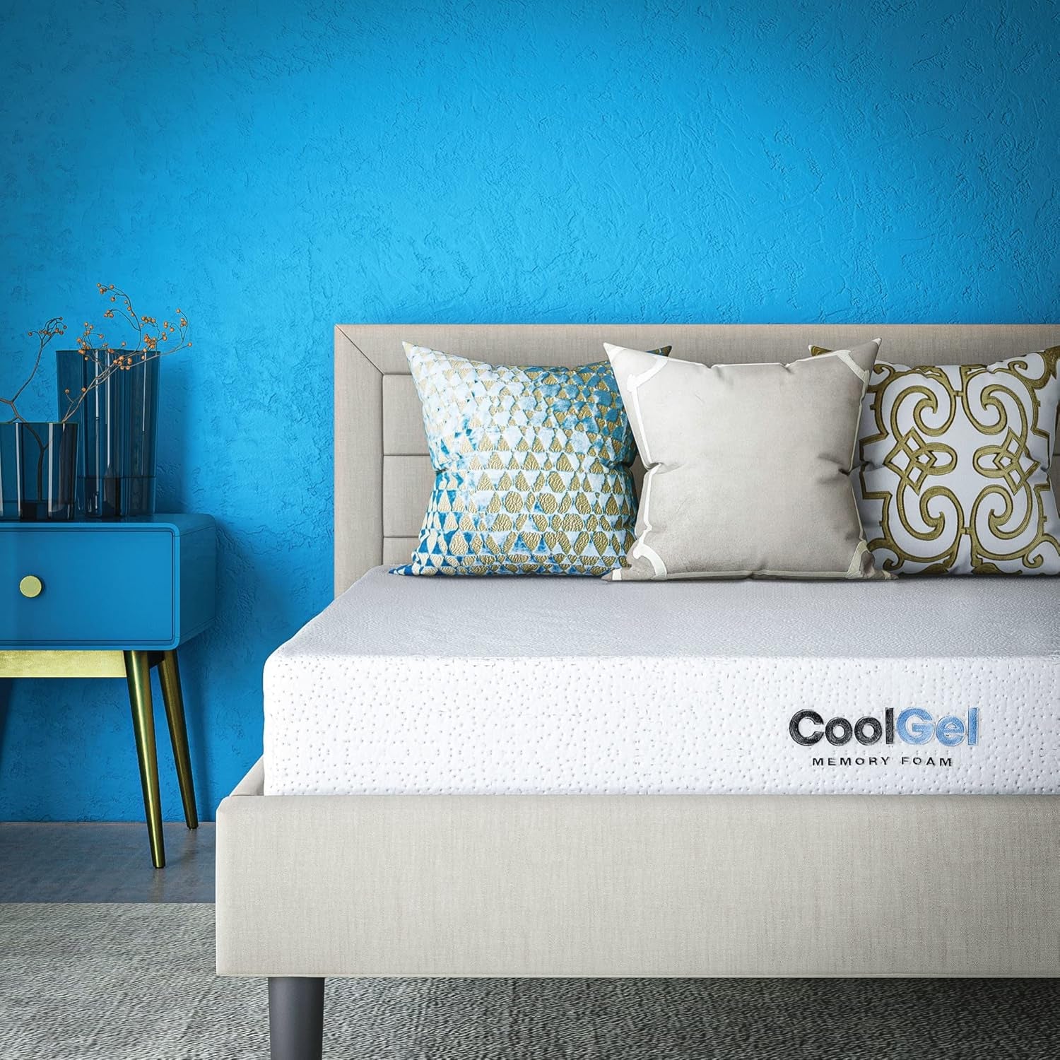 8 Inch King Mattress Memory Foam Medium Firm, King Size Memory Foam Mattress Cooling, Made in the USA, 8" Depth with Pressure Relief, Certipur-Us Certified No Fiberglass, Coolgel Bed
