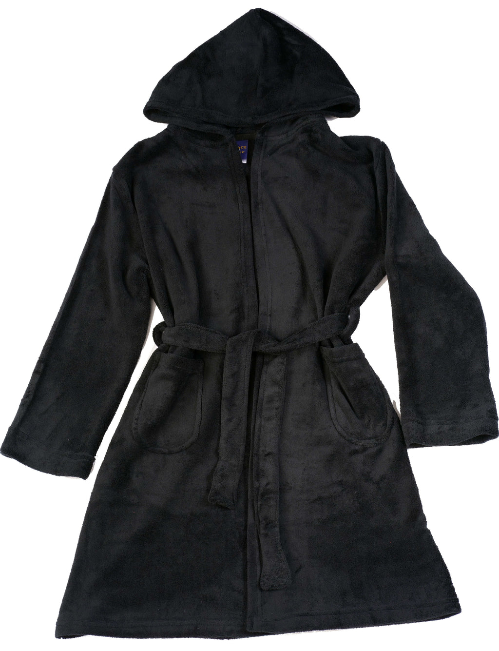 Fleece Robe Robes for Boys (Black, Boys 8)