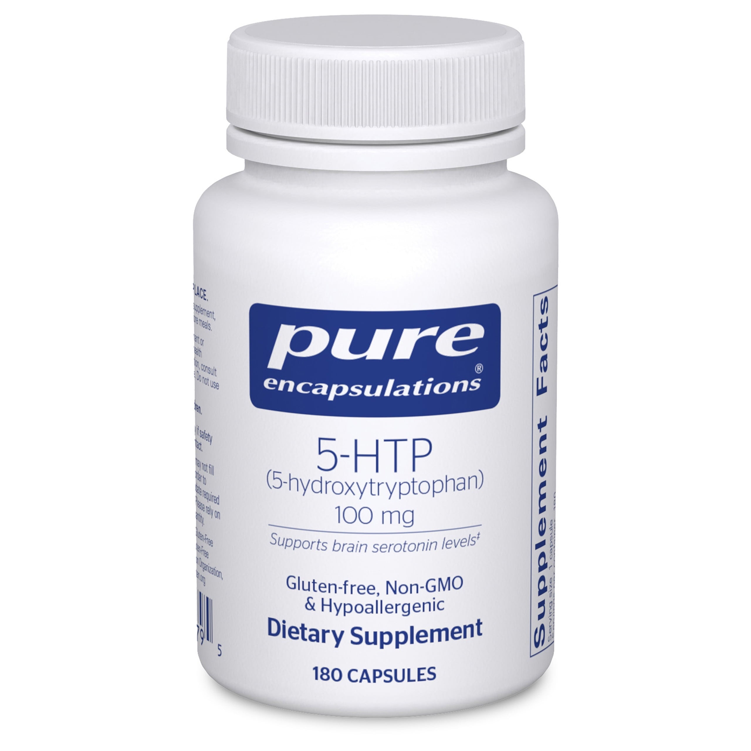 5-HTP 100 Mg - Brain Health, Sleep Regulation & Appetite Support* - 5-Hydroxytryptophan - Gluten Free & Non-Gmo - 180 Capsules