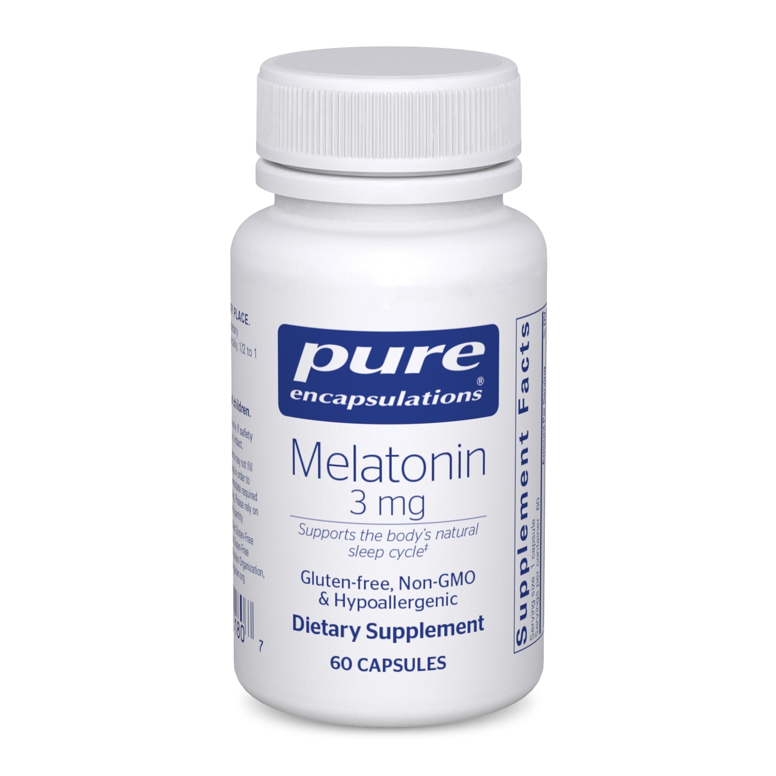 Melatonin 3 Mg - Antioxidant Supplement to Support Natural Sleeping & Relief of Occasional Sleeplessness - for Natural Sleep Support* - 60 Capsules