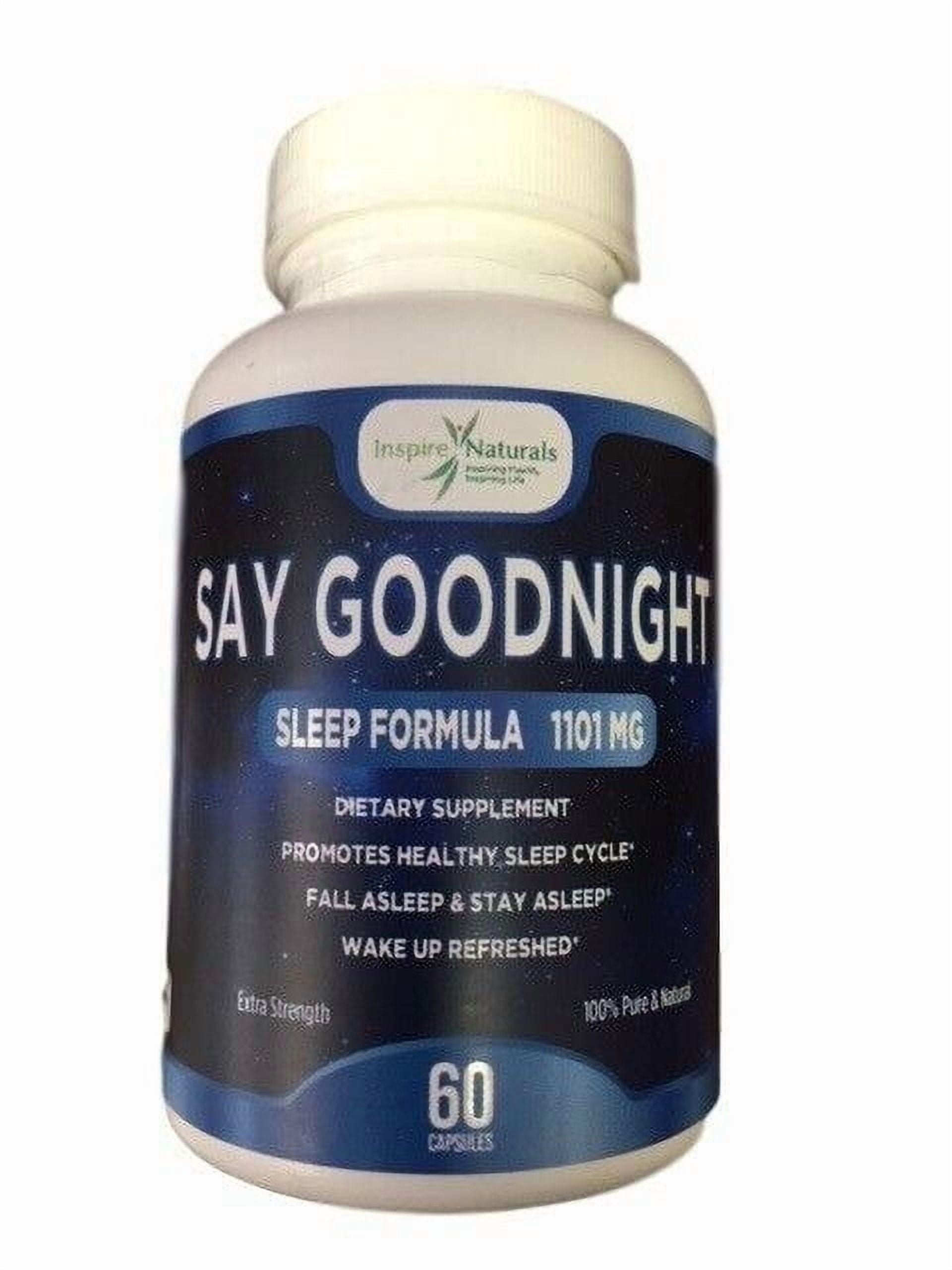 Say Goodnight Sleep Formula ~ Fall Asleep & Stay Asleep 60 Capsules, Calming & Relaxation Herbs,