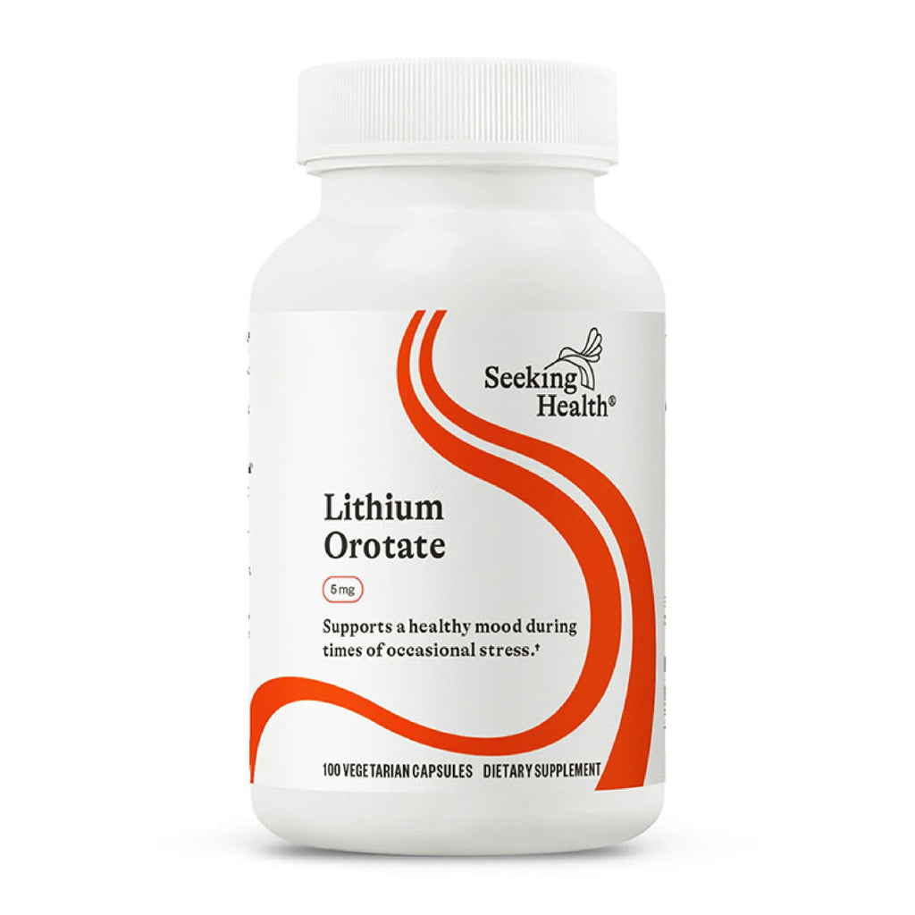 Lithium Orotate - Mineral Supplement Supports Brain Health & Memory - Non-Gmo & Gluten-Free Formula with Low Serving of Lithium - 5 Mg, 100 Capsules