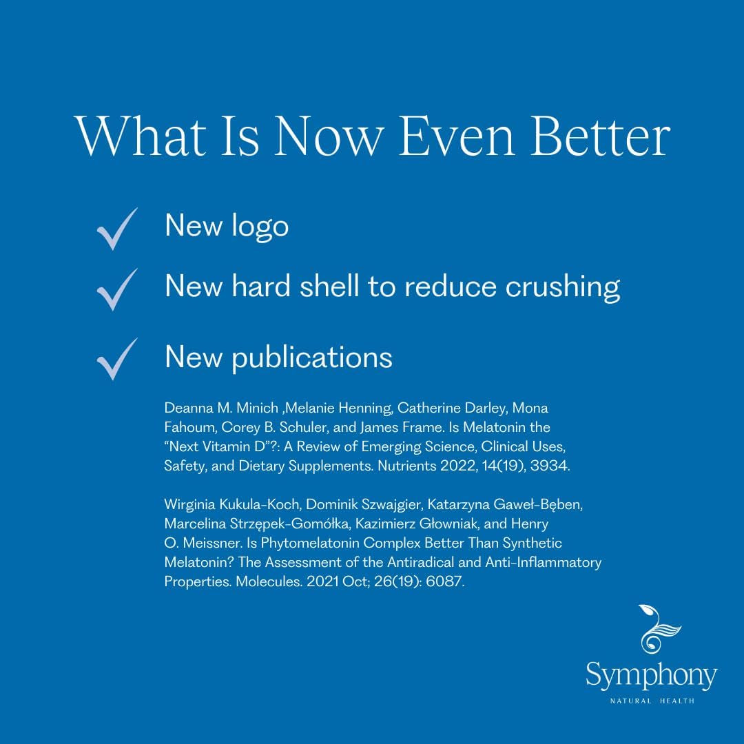 ® 0.3 Mg – the First Plant-Based, Natural Melatonin Supplement (Phyto-Melatonin) - Low Dose Sleep Aid, Supports Circadian Rhythm & Cellular Health – 180 Capsules (180 Day Supply)