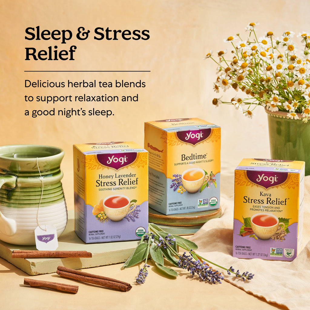 Tea, Cinnamon Horchata Stress + Sleep, Herbal Tea, Wellness Tea Bags, 4 Boxes of 16