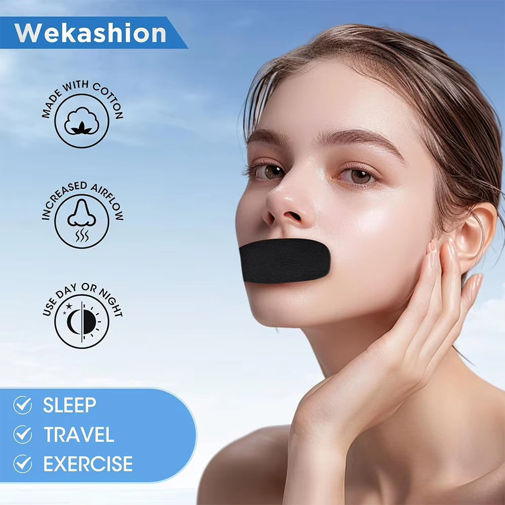 30/60PCS Anti-Snoring Mouth Tape Prevent Snoring Gentle Sleep Strip Keep Mouth Close Improve Breathing Quality Relief Sleep Aids