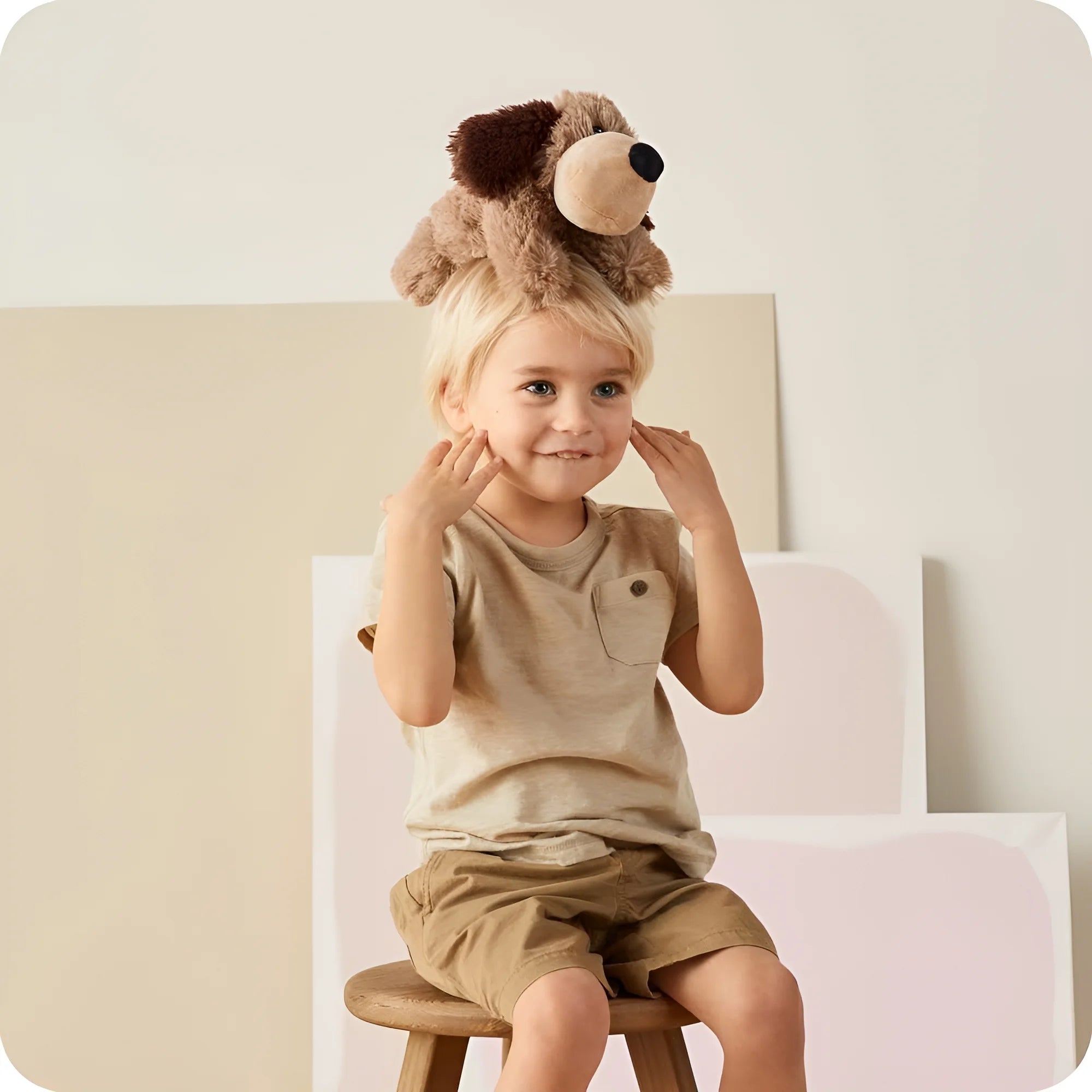 Microwavable French Lavender Scented Plush Brown Dog