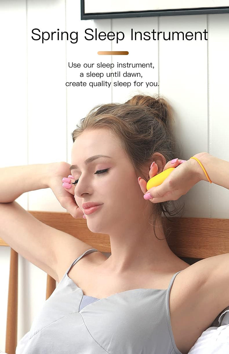 Sleep Aid Instrument - Hand Held Ergonomic Sleep Assistant Machine for Improve Sleep, Bright Yellow
