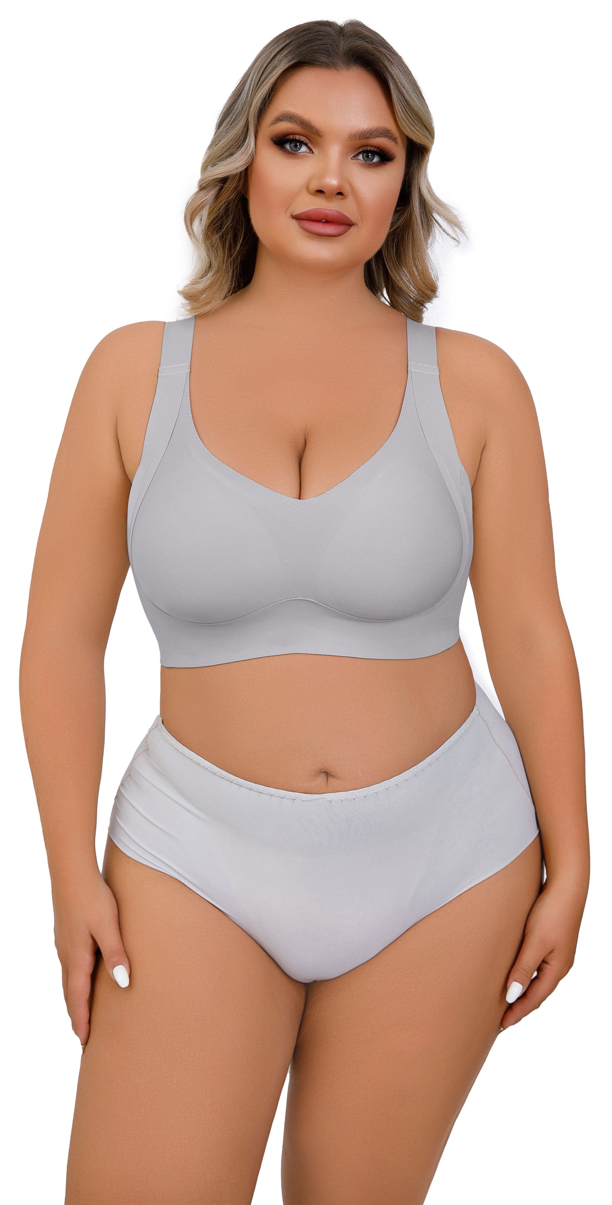 plus Size Everyday Bras for Women Full Coverage Soft Sleep Wirefree Bras New Upgrade