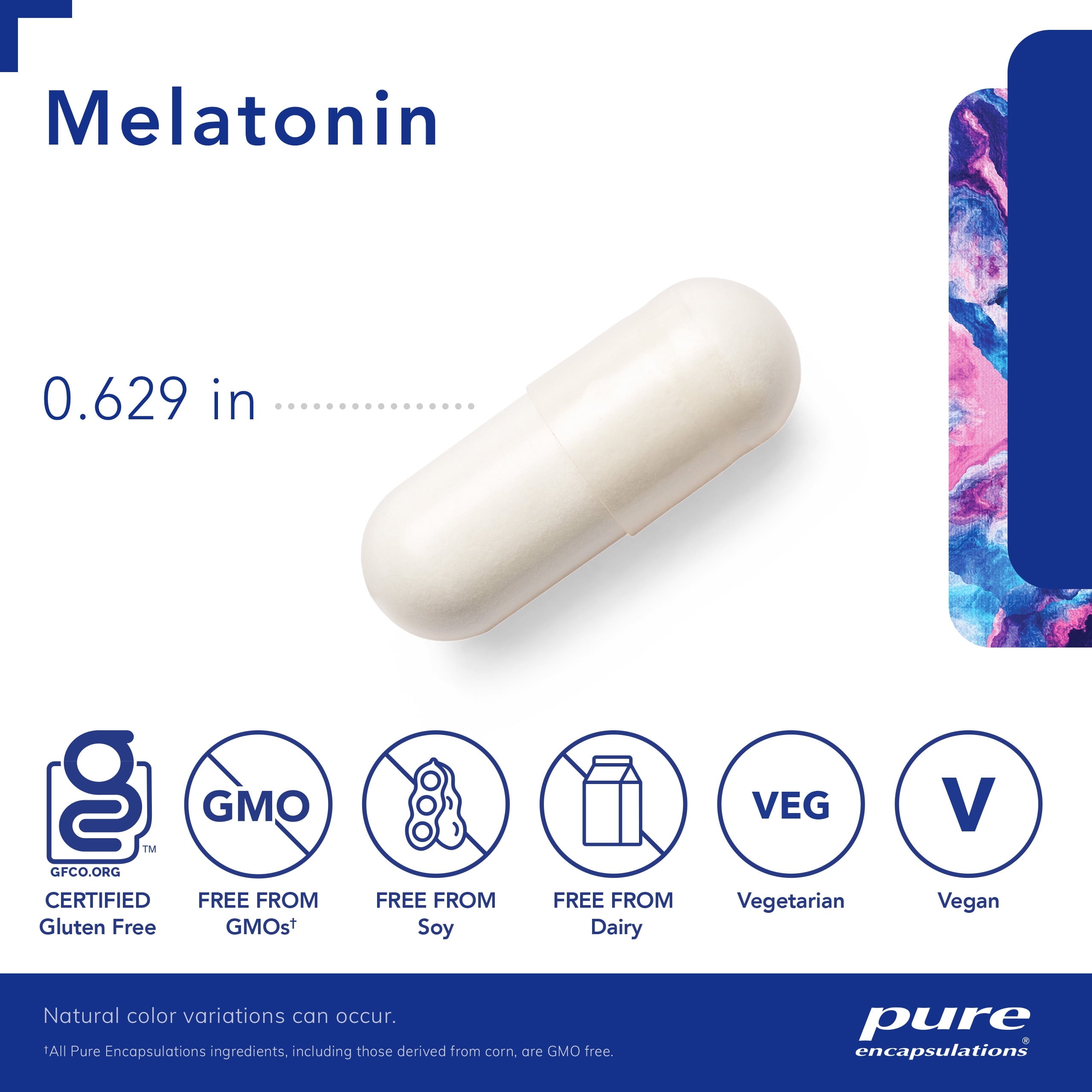 Melatonin 3 Mg - Antioxidant Supplement to Support Natural Sleeping & Relief of Occasional Sleeplessness - for Natural Sleep Support* - 60 Capsules