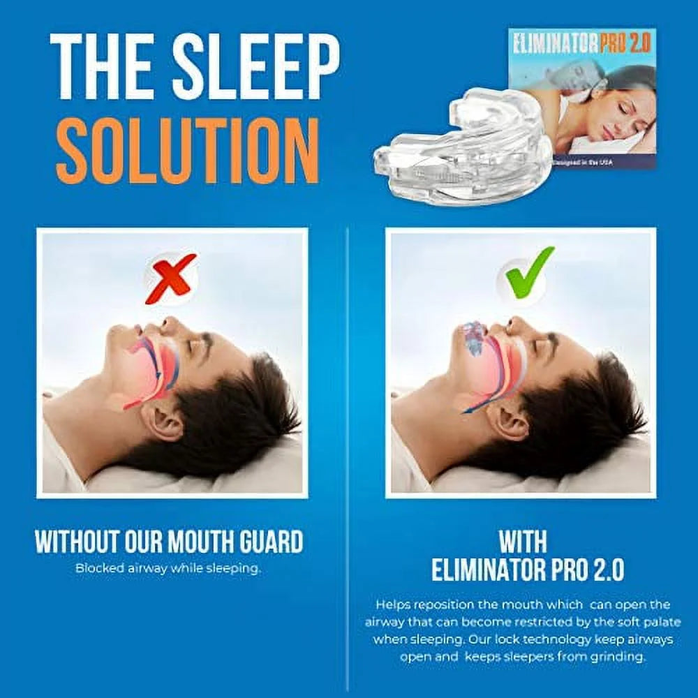 PRO 2.0 STOP Snoring Sleep Aid Custom Night Mouth Guard Mouthpiece Dr Approved