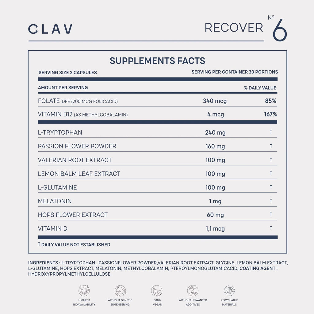 Natural Sleep Support with Melatonin 1 Mg L Tryptophan Passionflower Valerian