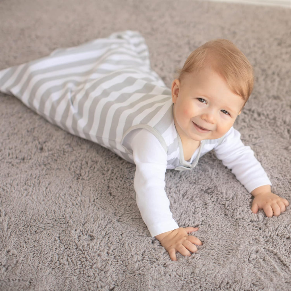 Baby Sleep Sack 0.5 TOG, Organic Cotton Baby Wearable Blanket with Two-Way Zipper, Swaddle Transition Baby Sleeping Bag for Newborn Infant Toddler Boy Girl, 12-18 Months