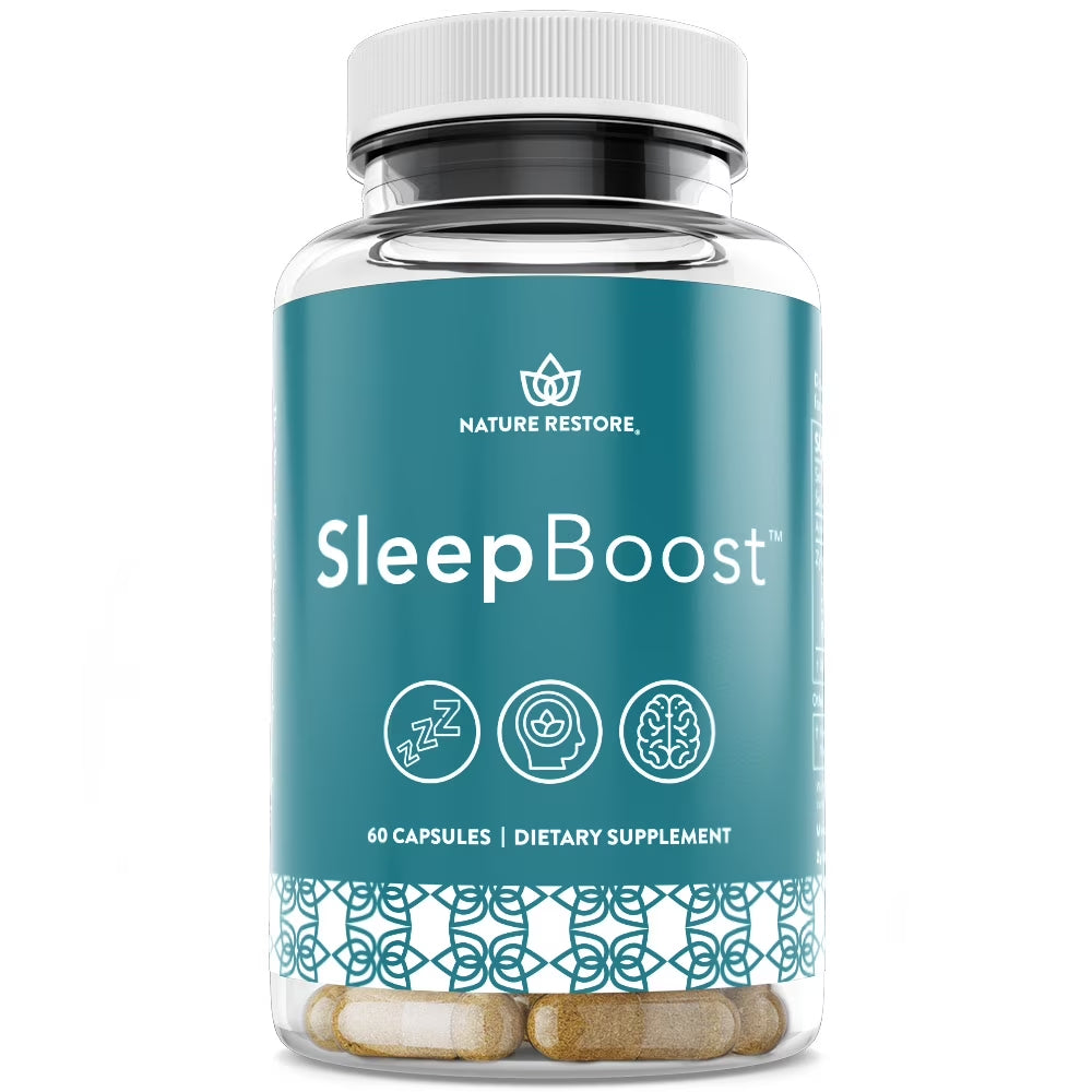 Sleepboost™, Sleep Support and Anti-Anxiety Supplement, Glutamic Acid and GABA Activation, Xylaria Nigripes, 60 Capsules