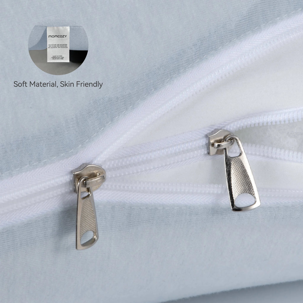 U Maternity Pillow,Maternity Body Pillows for Pregnant Women Sleeping with Jersey Cotton Cover,Blue Knit