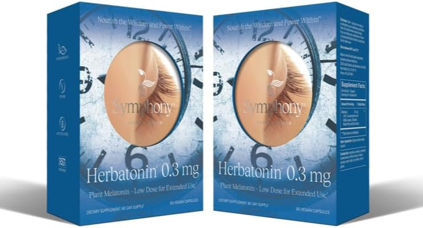 ® 0.3 Mg – the First Plant-Based, Natural Melatonin Supplement (Phyto-Melatonin) - Low Dose Sleep Aid, Supports Circadian Rhythm & Cellular Health – 180 Capsules (180 Day Supply)