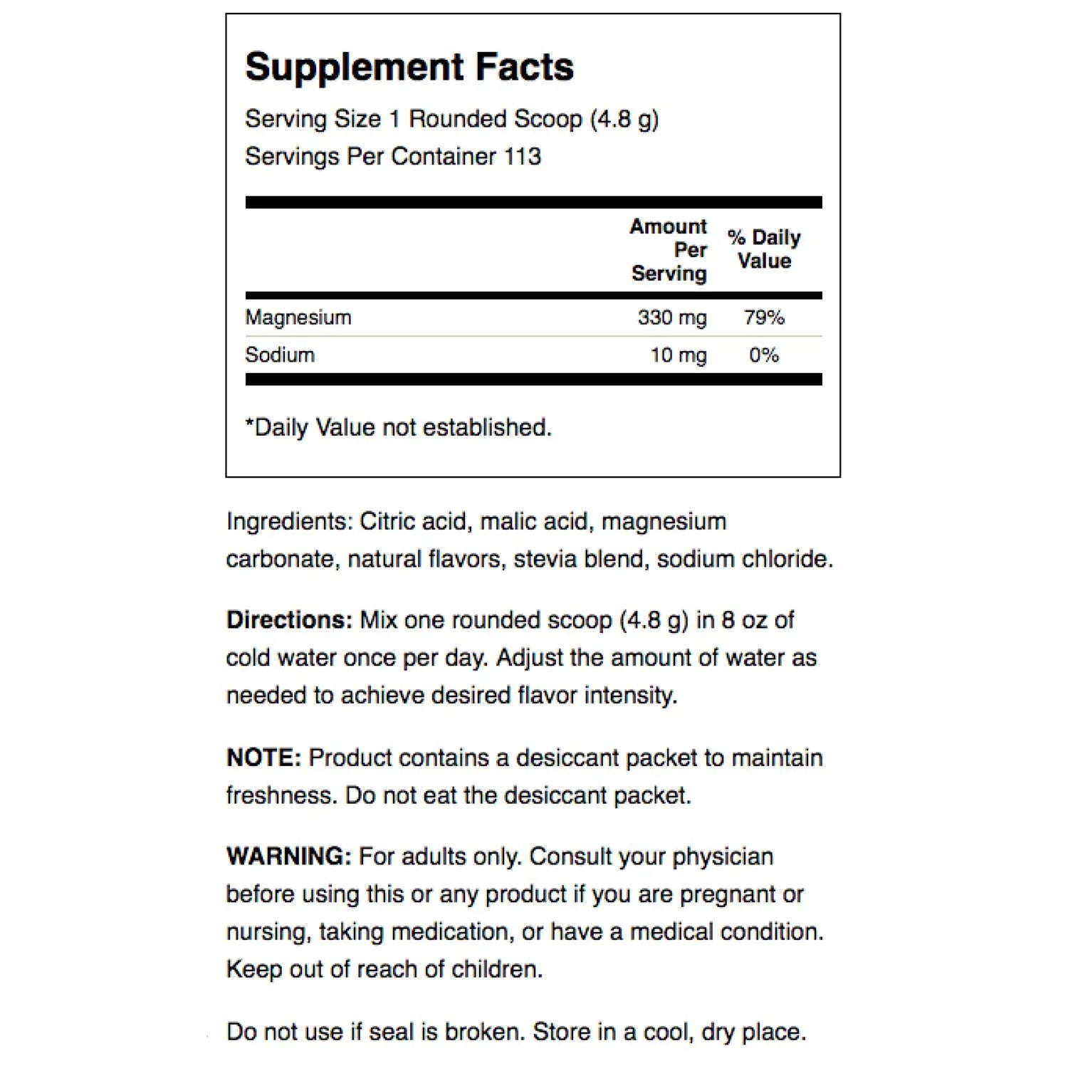 Mellow Mag Calming Anti-Stress Drink Mix Powder, Raspberry Lemonade, 19 Oz