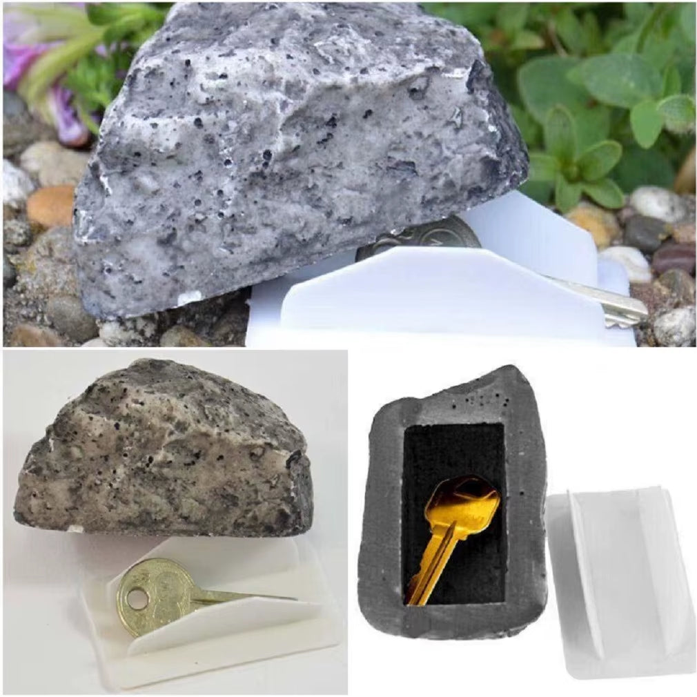 Outdoor Spare Garden Key Box Rock Hidden Hide in Stone Security Safe Storage Hiding Containers Resinous Hidden Key Holder Box