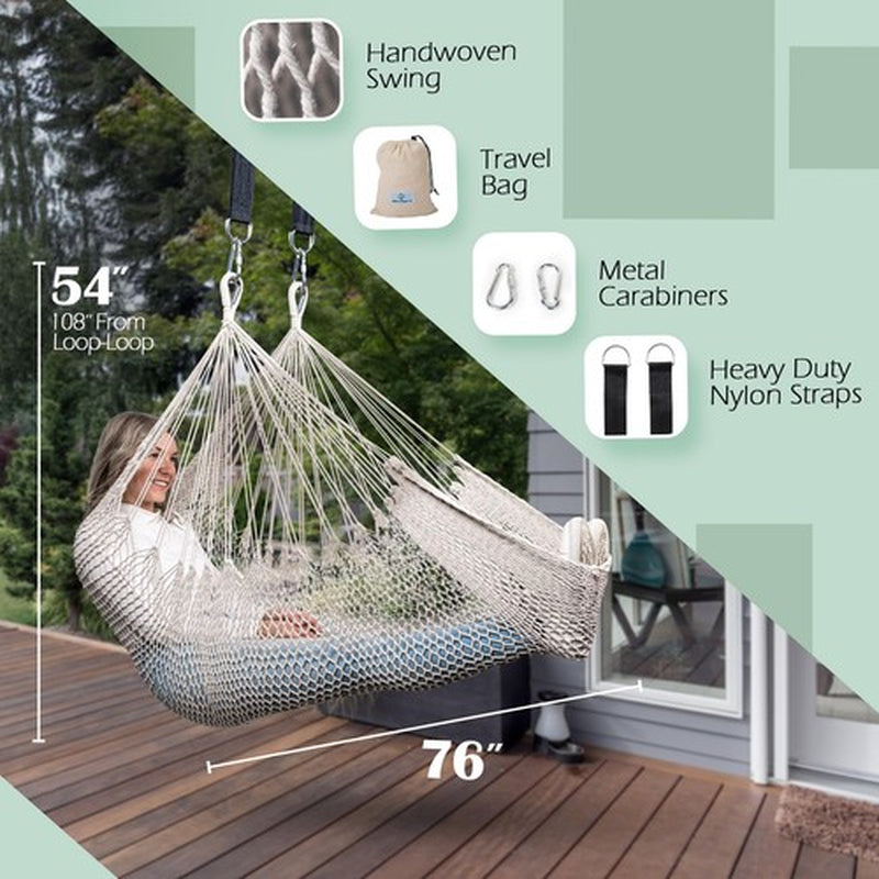Abby & Noah Autism Sensory Swing for Adults & Kids - Cozy Cocoon Outdoor Indo...